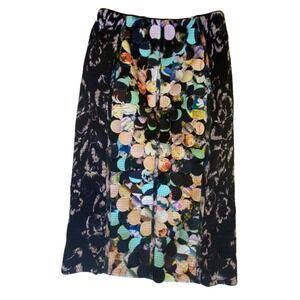 Byron Lars Embellished Pencil Skirt Size 0 Art Sexy Eclectic Colorful Y2K Luxury